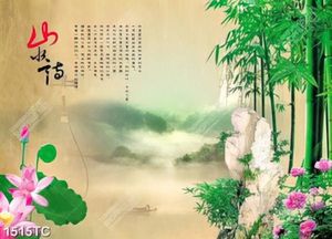 Tranh thư pháp hoa Sen đẹp