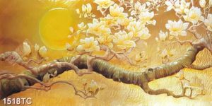 Tranh hoa mộc lan và ánh trăng