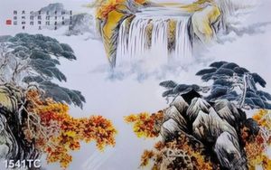Tranh thủy mặc in kính đẹp