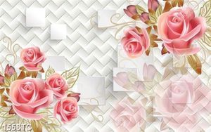 Tranh 3D hoa hồng dán tường đẹp