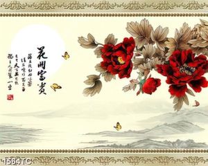 Tranh hoa mẫu đơn in canvas đẹp