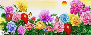Tranh sơn dầu hoa mẫu đơn in tranh thuê đẹp