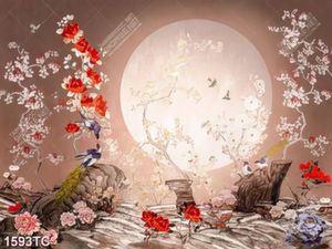 Tranh đêm trăng mùa xuân đẹp