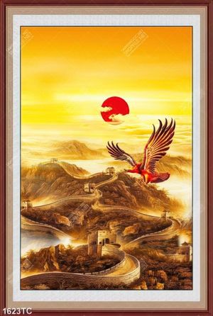 Tranh vạn lý trường thành và đại bàng