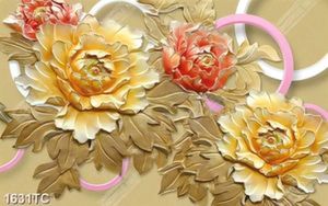 Tranh điêu khắc hoa mẫu đơn đẹp