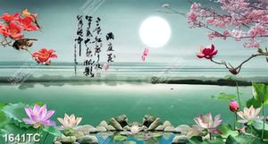 Tranh phong cảnh hữu tình đêm trăng