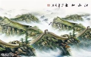 Tranh vạn lý trường thành in kính đẹp