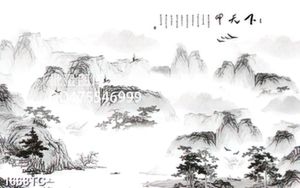 Tranh thủy mặc in dán tường chất lượng cao