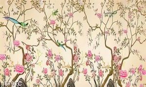 Tranh hoa hồng dây leo dán tường đẹp