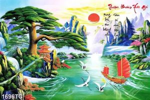 Tranh thư pháp thuận buồm xuôi gió