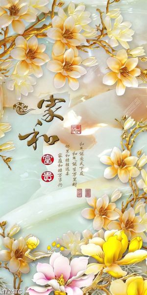 Tranh tài lộc hoa mộc lan