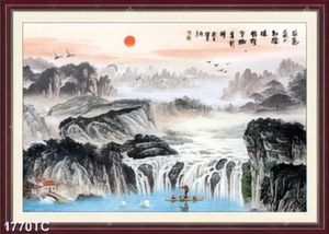 Tranh sơn dầu thác nước