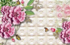 Tranh hoa 3D dán tường đẹp