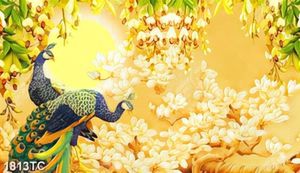 Tranh đôi công và hoa mộc lan