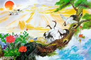 Tranh sơn dầu chim Hạc
