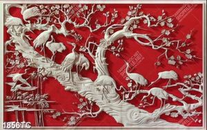 Tranh điêu khắc đàn hạc