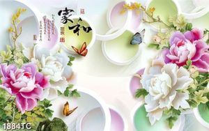 Tranh 3D giả ngọc hoa mẫu đơn