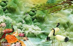 Tranh giả ngọc chim Hạc và đôi công