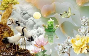 Tranh giả ngọc chim Hạc và thuyền