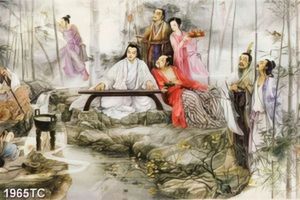 Tranh lễ hội ngâm thơ của người xưa