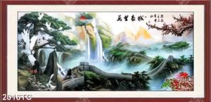 Tranh thư pháp thác nước phong thủy