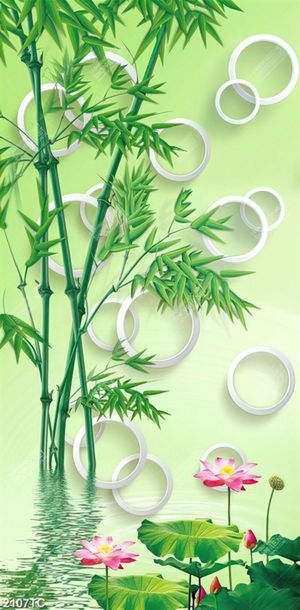 Tranh 3D cây tre khổ dọc