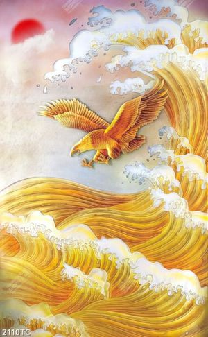 Tranh tài lộc đại bàng lướt sóng