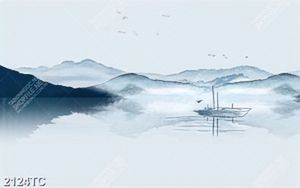 Tranh thủy mặc in canvas