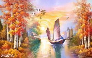 Tranh sơn dầu cảnh mùa thu