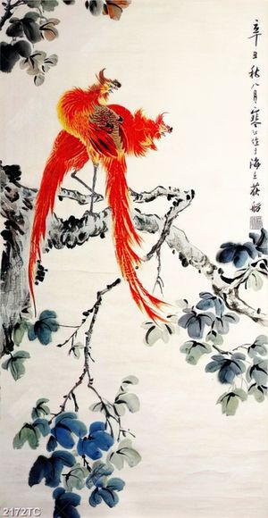 Tranh chim và cành cây