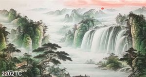 Tranh sơn dầu thác nước