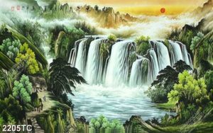 Tranh thư pháp cây tùng