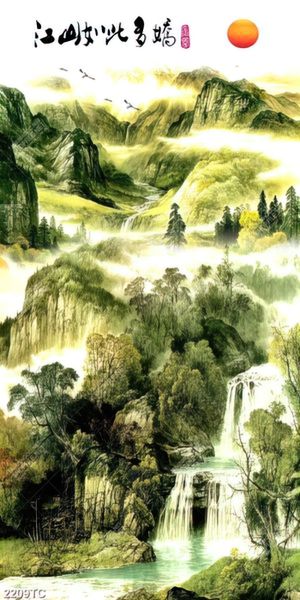 Tranh phong cảnh thác nước