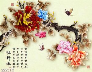 Tranh hoa mộc lan và thư pháp