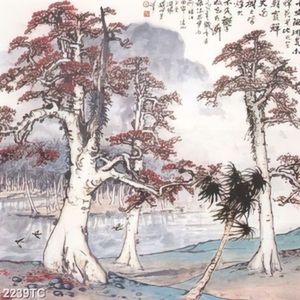 Tranh sơn dầu rừng cây đẹp