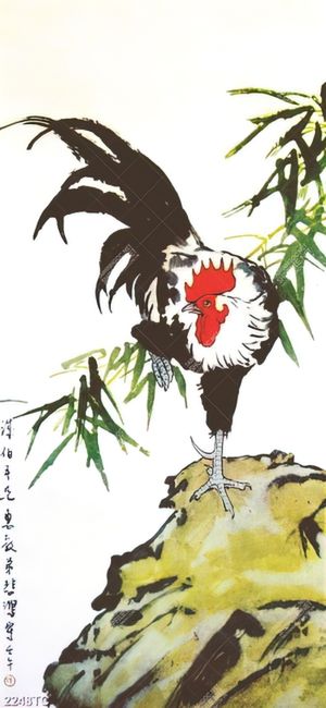 Tranh gà và tre