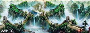 Tranh sơn dầu vạn lý trường thành trên núi