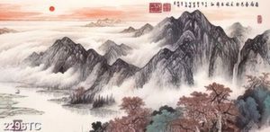 Tranh sơn thủy khổ ngang