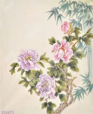 Tranh mẫu đơn dán tường đẹp