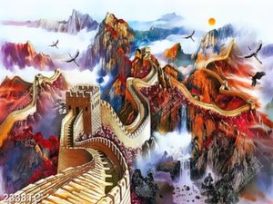 Tranh màu nước vạn lý trường thành
