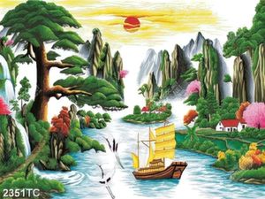 Tranh sơn dầu thuận buồm xuôi gió
