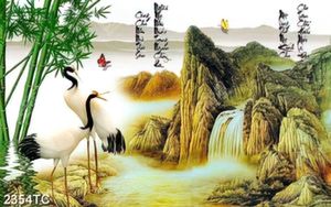 Tranh chim Hạc và tre