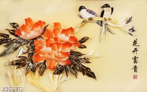 Tranh mẫu đơn thư pháp
