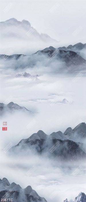 Tranh mây núi chất lượng cao
