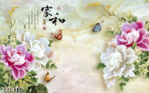 Tranh hoa mẫu đơn giả ngọc đẹp