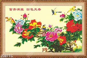 Tranh sơn dầu hoa mẫu đơn