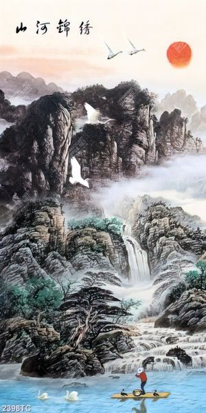 Tranh sơn dầu sơn thủy