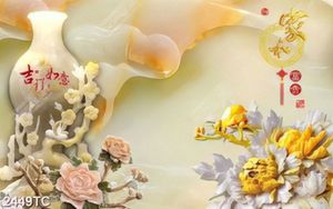 Tranh giả ngọc hoa mẫu đơn
