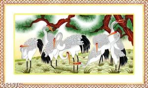 Tranh Hạc và cây Tùng