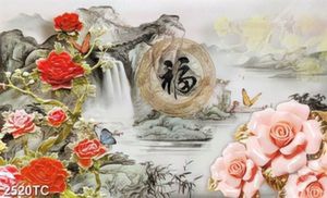 Tranh giả ngọc hoa mẫu đơn nèn phong thủy